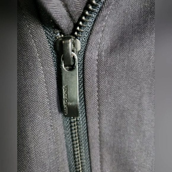 Vince Camuto zip up navy blue soft shell Moto Jacket bikercore Woman small - Picture 8 of 11